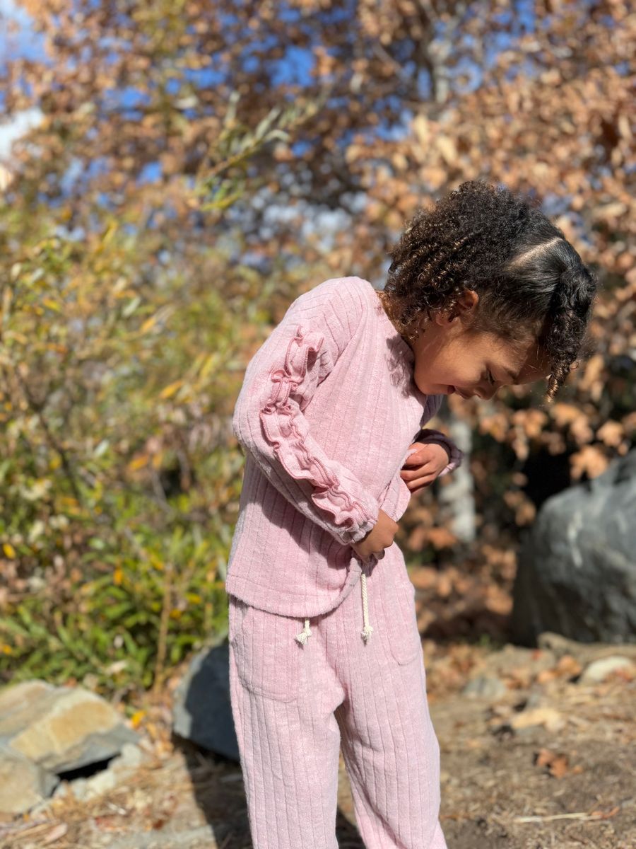 VIGNETTE GIRLS BLAIRE JOGGER SET ROSE