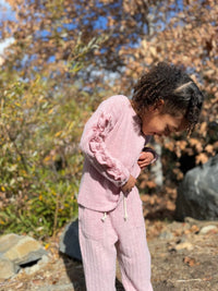 VIGNETTE GIRLS BLAIRE JOGGER SET ROSE