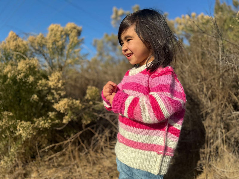 VIGNETTE GIRLS DONNA SWEATER BERRY KNIT