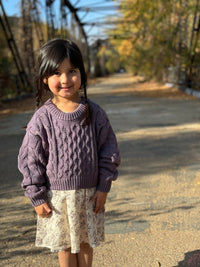 VIGNETTE GIRLS MOLLY SWEATER LAVENDER KNIT