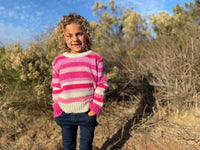 VIGNETTE GIRLS DONNA SWEATER BERRY KNIT