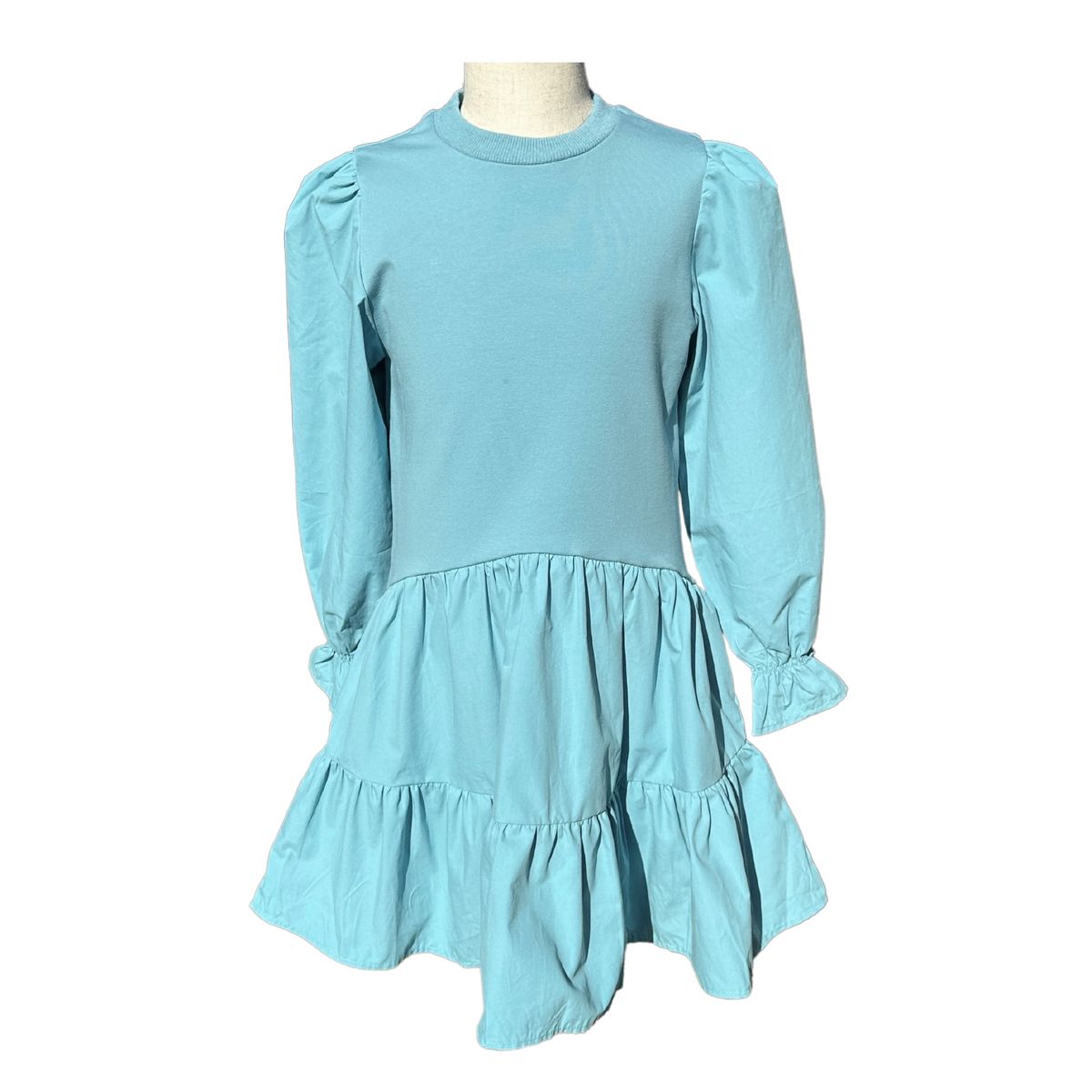 PLEAT CECE DRESS PEACOCK BLUE