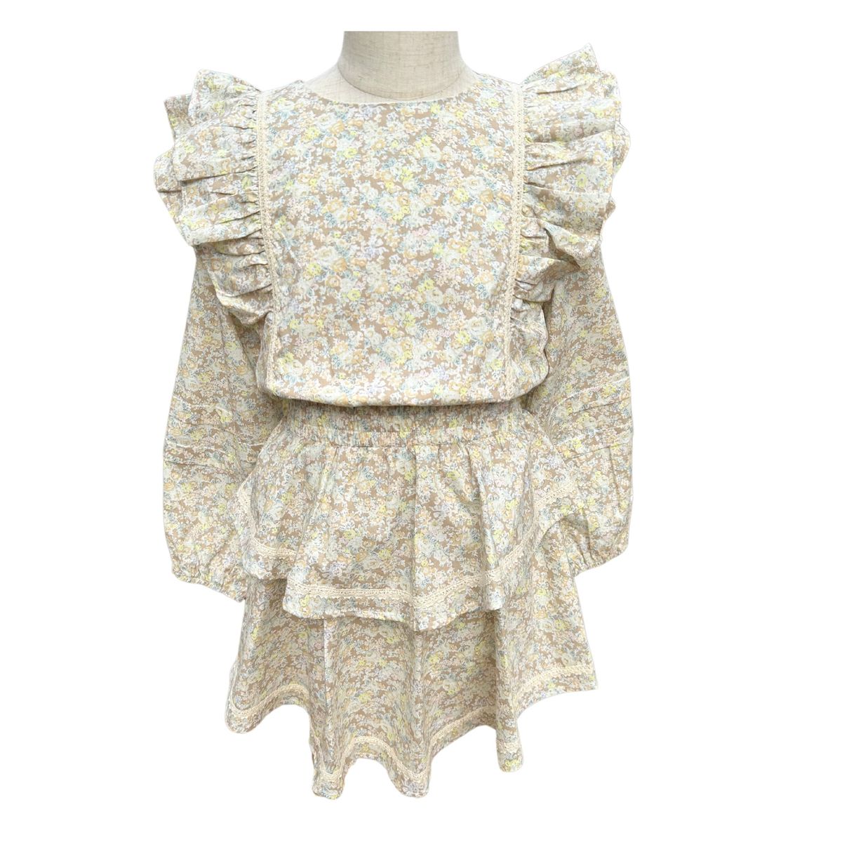 PLEAT TATE DRESS ICY FLORAL