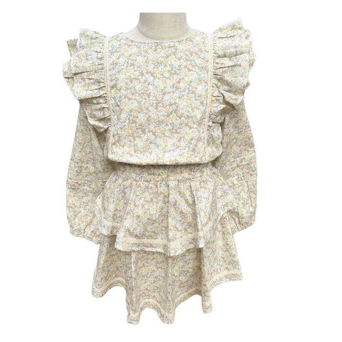 PLEAT TATE DRESS ICY FLORAL