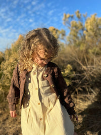 VIGNETTE GIRLS EVELYN CARDIGAN BROWN