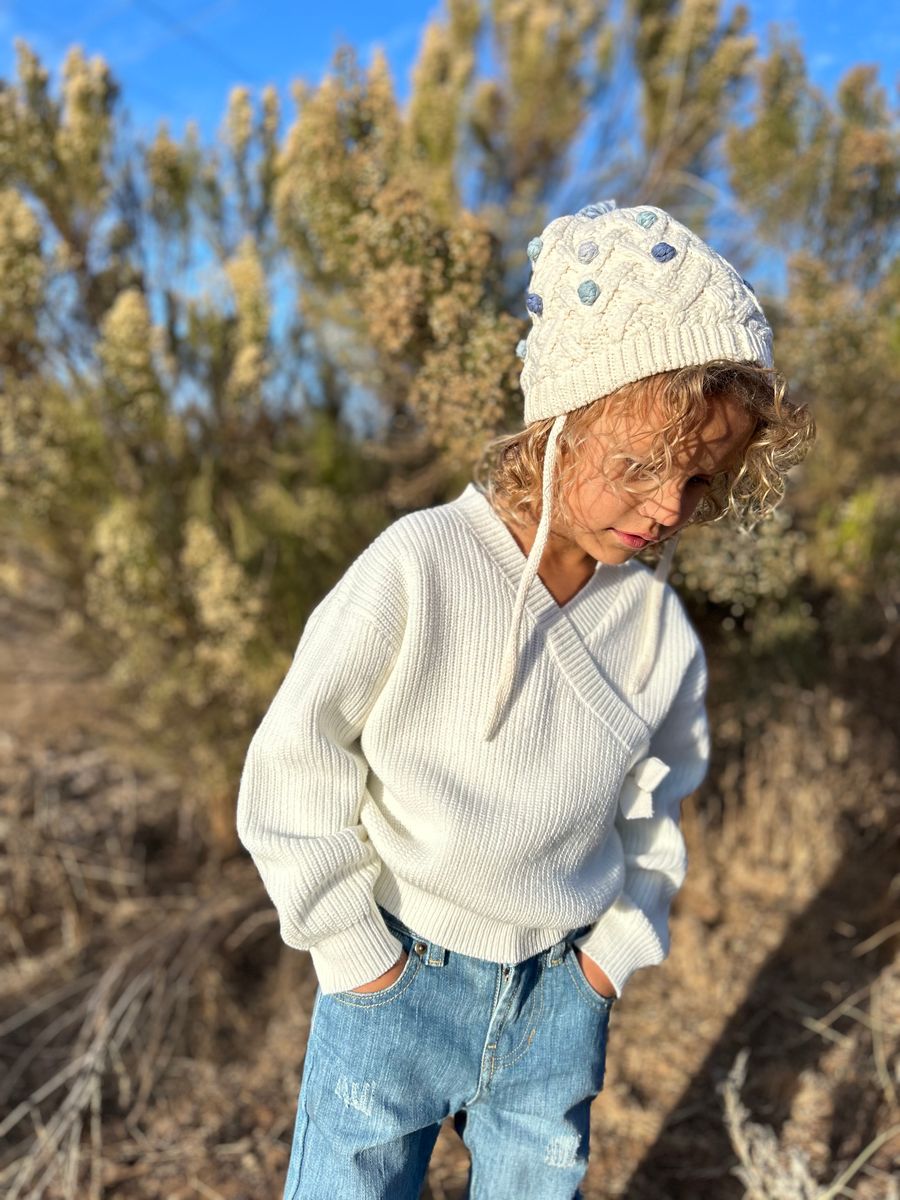 Girls Molly Sweater Ivory