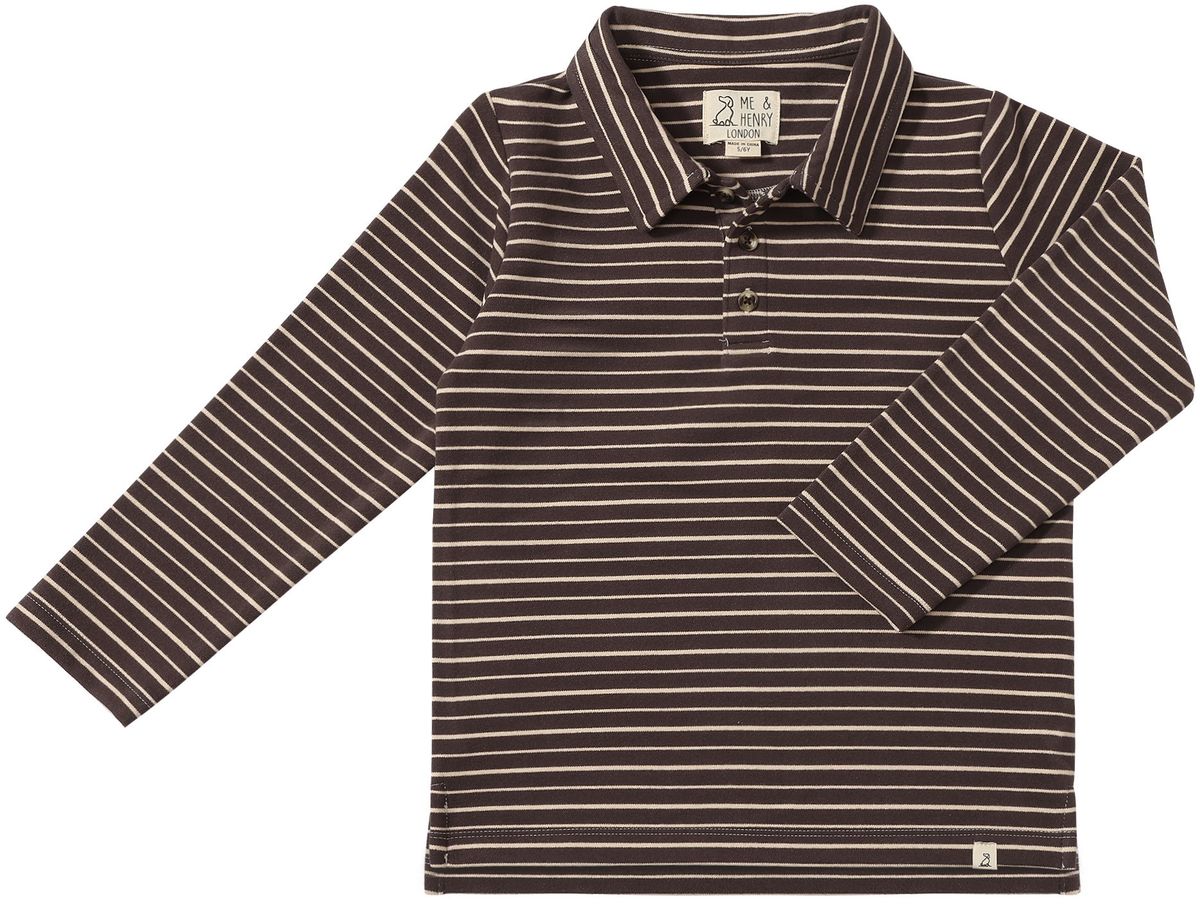 ME & HENRY SPENCER POLO BROWN STRIPE