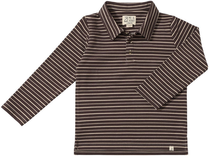 ME & HENRY SPENCER POLO BROWN STRIPE