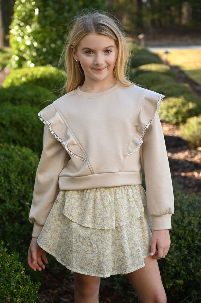 PLEAT PARKER SKIRT ICY FLORAL