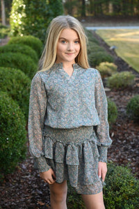 PLEAT HARRIETT DRESS MARIGOLDS