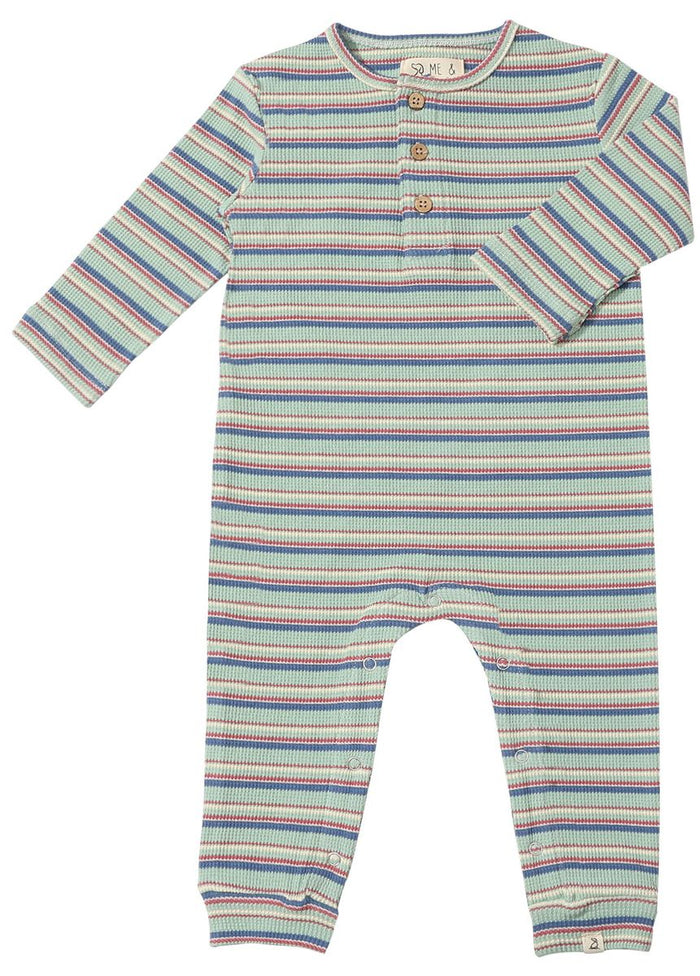 ME & HENRY MASON RIBBED HENLEY MULTI STRIPE