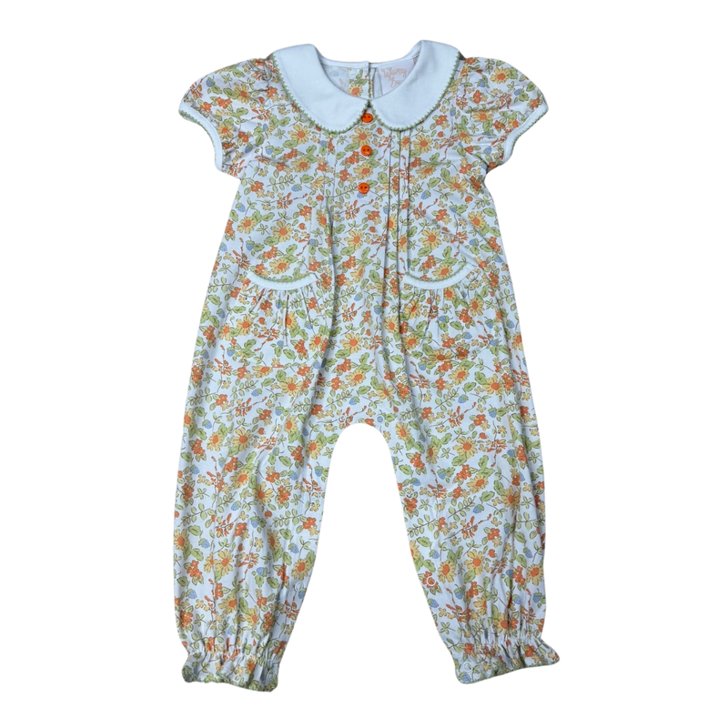 WHIMSEY BAY KIDS FIELDS OF FALL LILLIAN PLEAT ROMPER