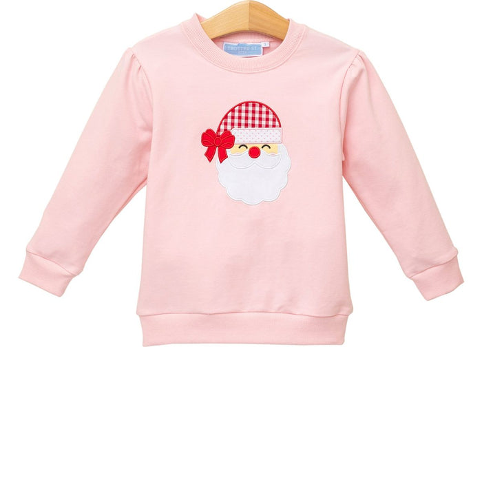 TROTTER STREET FRENCH TERRY PULLOVER SANTA LIGHT PINK