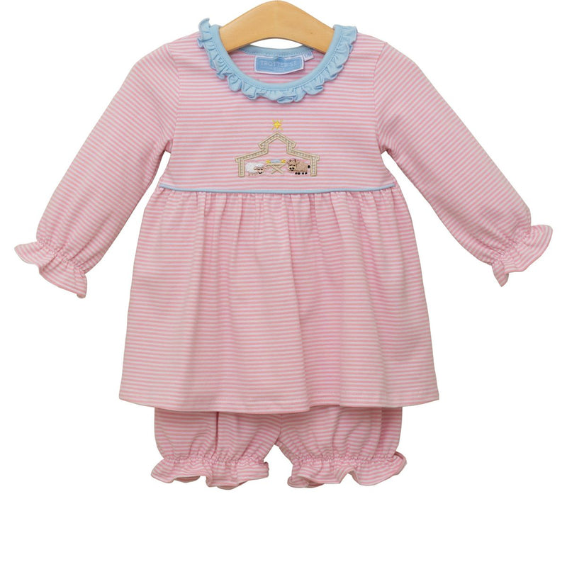 TROTTER STREET GIRLS NATIVITY BLOOMER SET