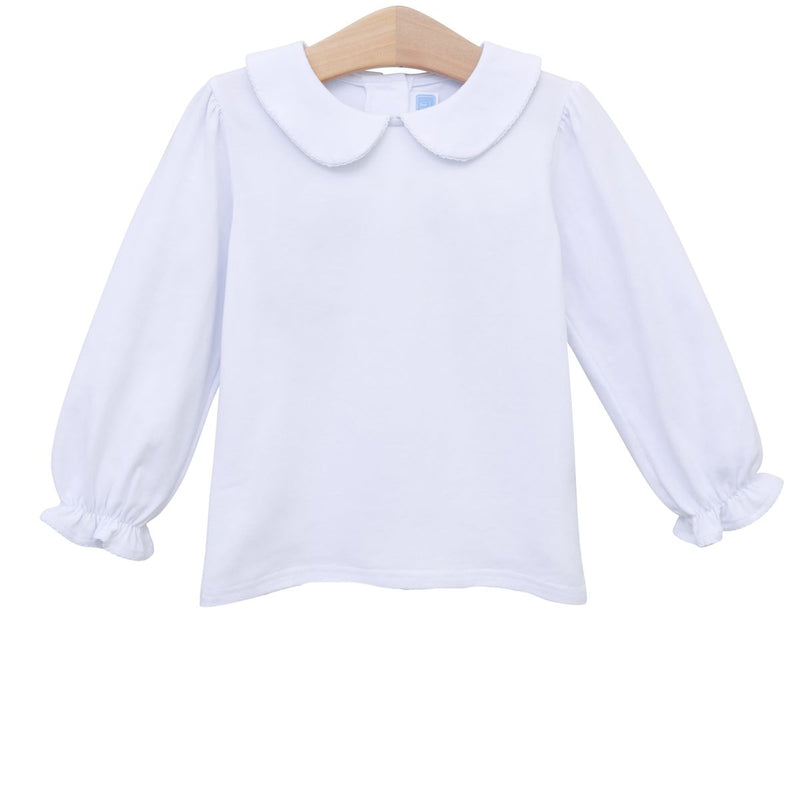 TROTTER STREET PETER PAN COLLAR TOP WHITE