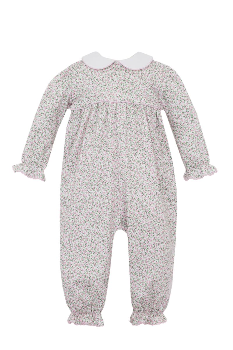 PETIT BEBE CAROL PINK KNIT LIBERTY FLORAL FOOTIE