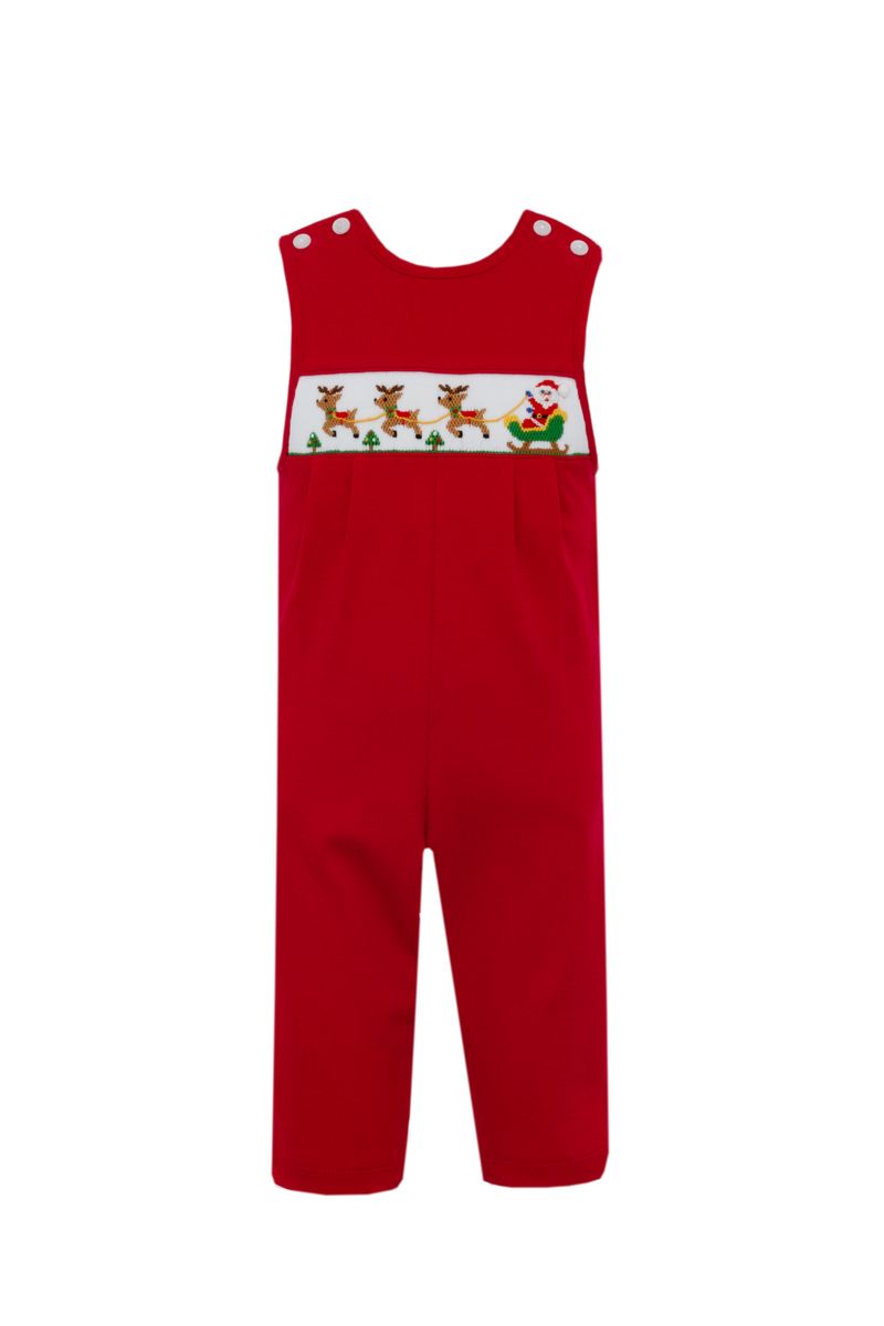 PETIT BEBE SANTA W/SLEIGH BOYS KNIT JON JON