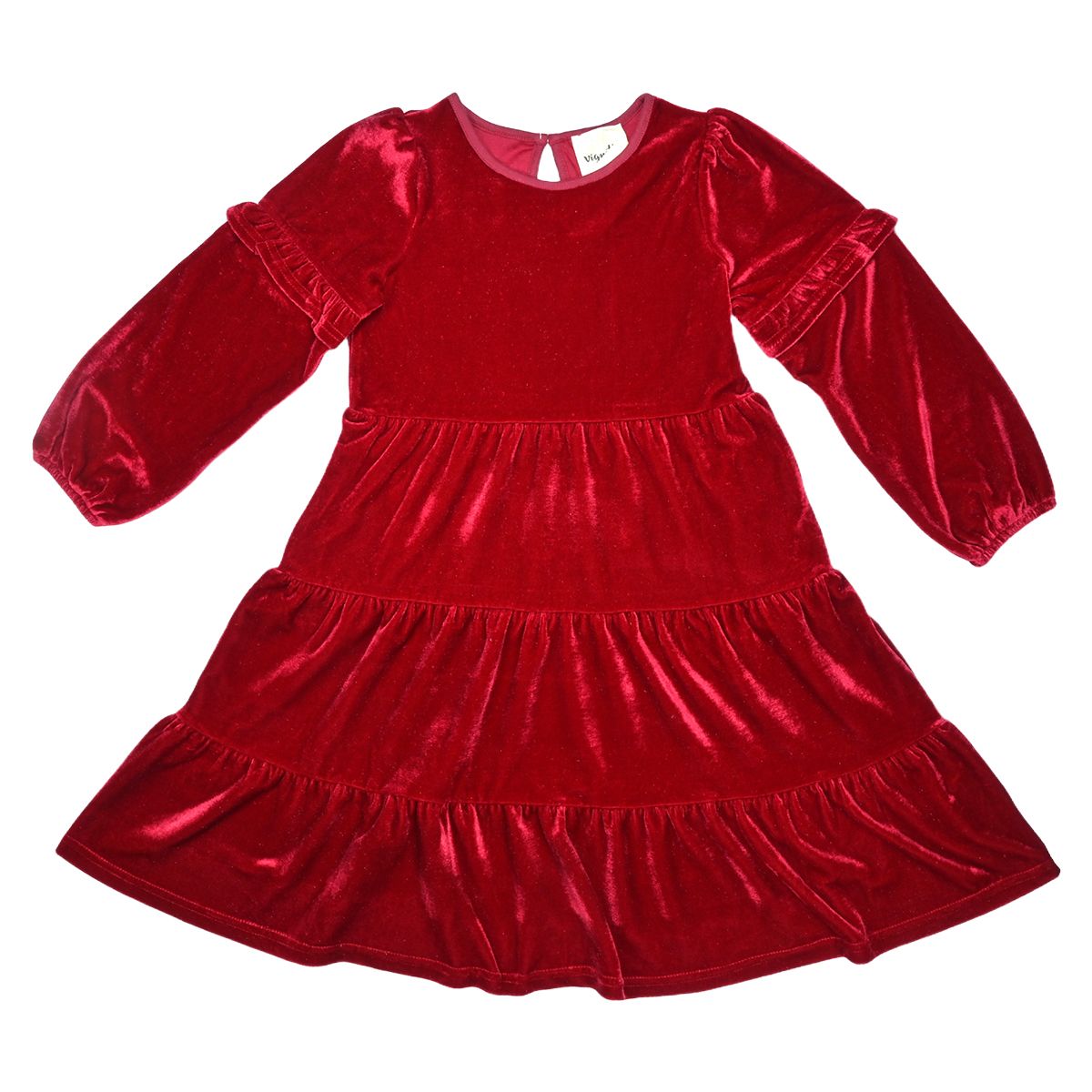 VIGNETTE GIRLS ELIANA DRESS RED VELVET