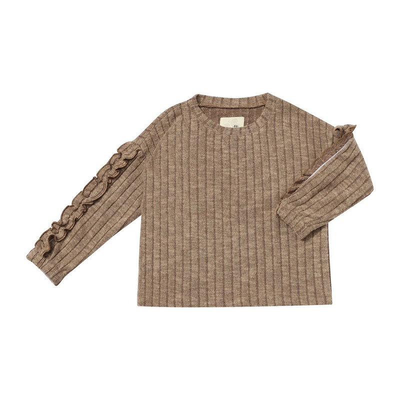 VIGNETTE GIRLS JESS SWEATER SET BROWN