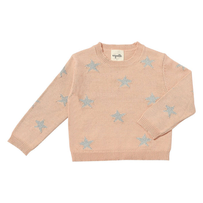 VIGNETTE GIRLS ROBYN SWEATER PINK STAR