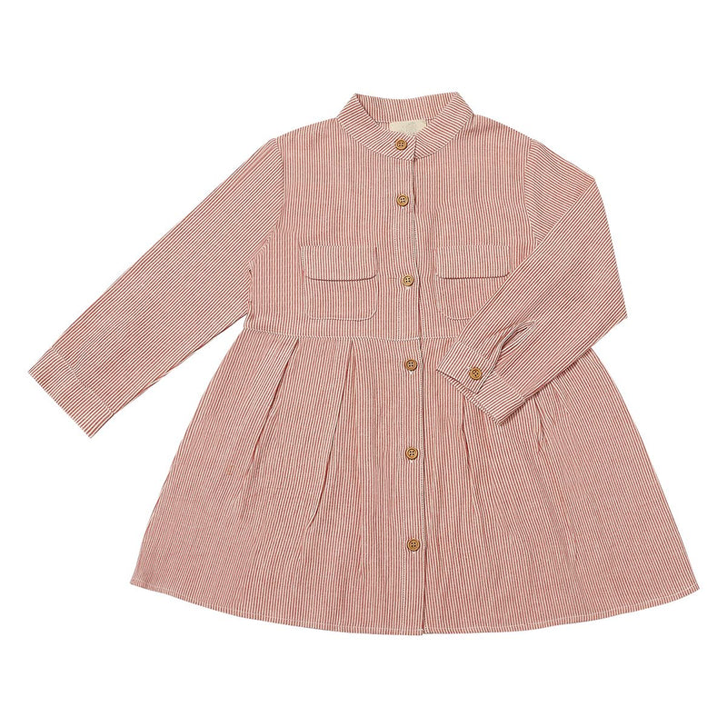 VIGNETTE HANNAH DRESS RED STRIPE