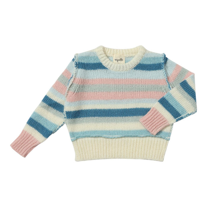 VIGNETTE GIRLS DONNA SWEATER BLUE/PINK