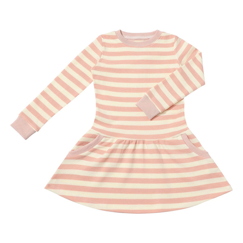 VIGNETTE GIRLS LARA DRESS PINK STRIPE