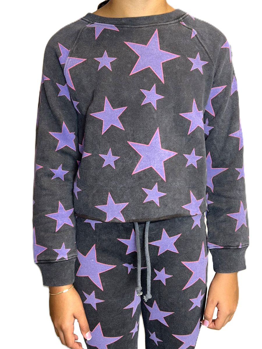 PAPER FLOWER ALL OVER STARS SWEATSHIRT