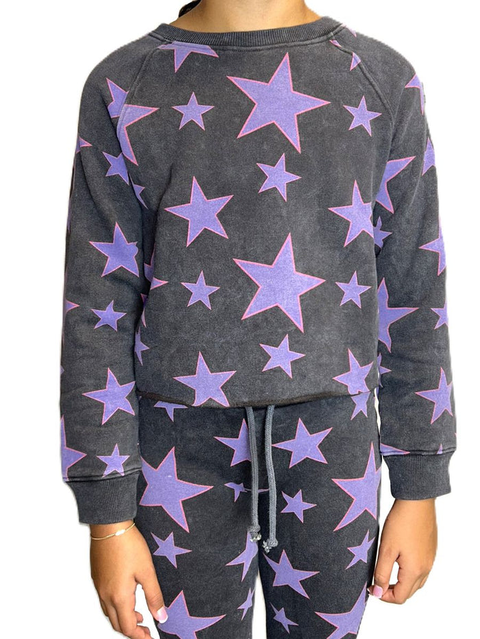 PAPER FLOWER ALL OVER STARS SWEATSHIRT