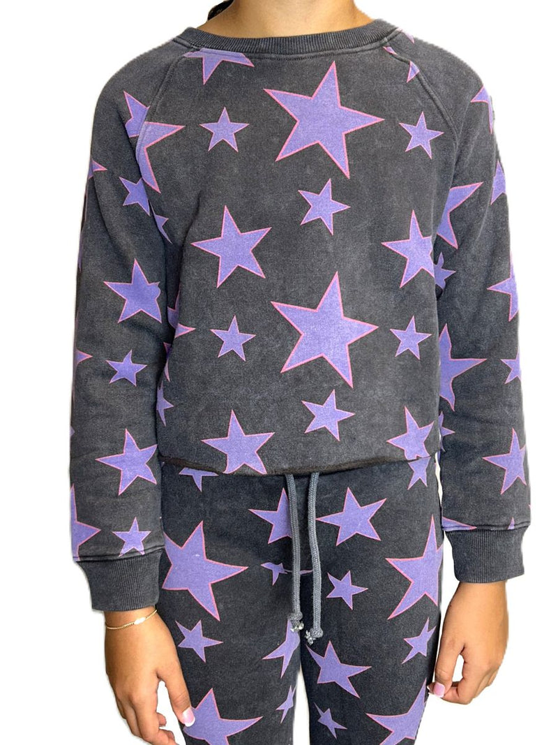 PAPER FLOWER ALL OVER STARS SWEATSHIRT