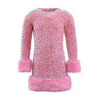 LOLA AND THE BOYS SABRINA SHIMMER DRESS