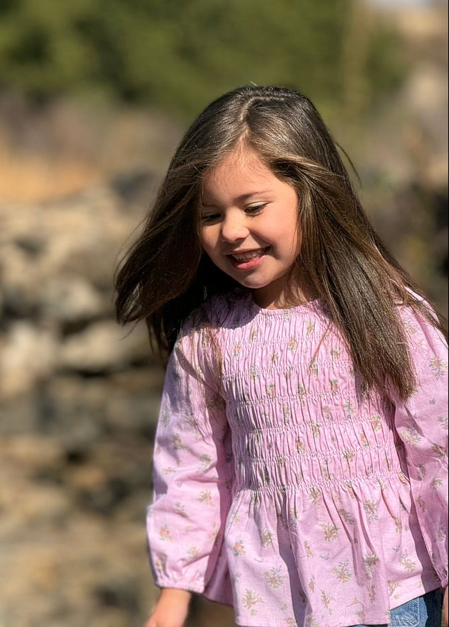 VIGNETTE ODETTE BLOUSE ROSE POSIE