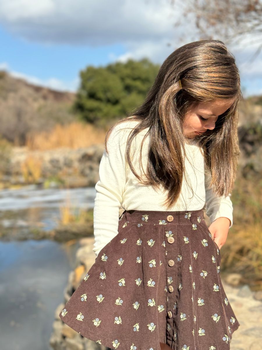 VIGNETTE CARA SKIRT CHOCOLATE FLORAL