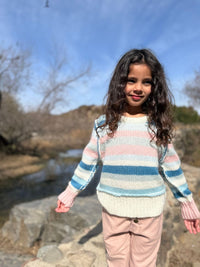 VIGNETTE GIRLS DONNA SWEATER BLUE/PINK