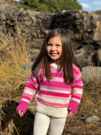 VIGNETTE GIRLS DONNA SWEATER BERRY KNIT