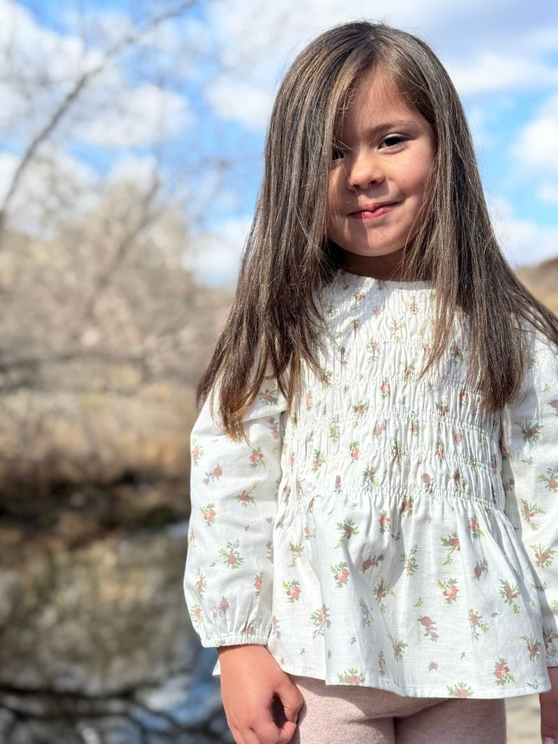 VIGNETTE ODETTE BLOUSE IVORY POSIE