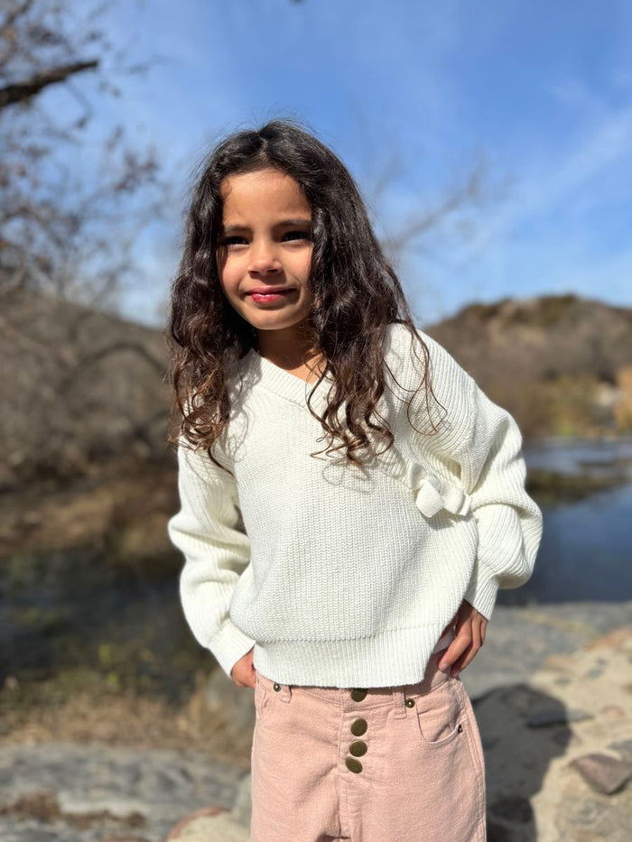 VIGNETTE GIRLS ZOE SWEATER IVORY