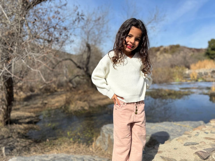 VIGNETTE GIRLS ZOE SWEATER IVORY