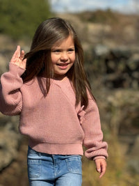 VIGNETTE GIRLS ZOE SWEATER ROSE