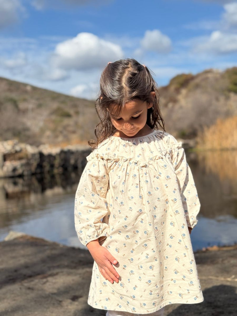 VIGNETTE JUNE DRESS OATMEAL FLORAL