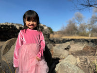 VIGNETTE GIRLS EVA DRESS PINK VELVET