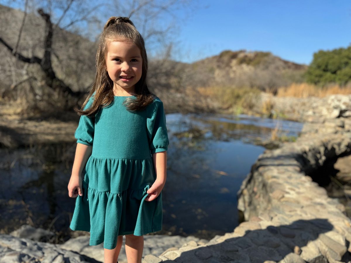 VIGNETTE GIRLS ALICE DRESS GREEN