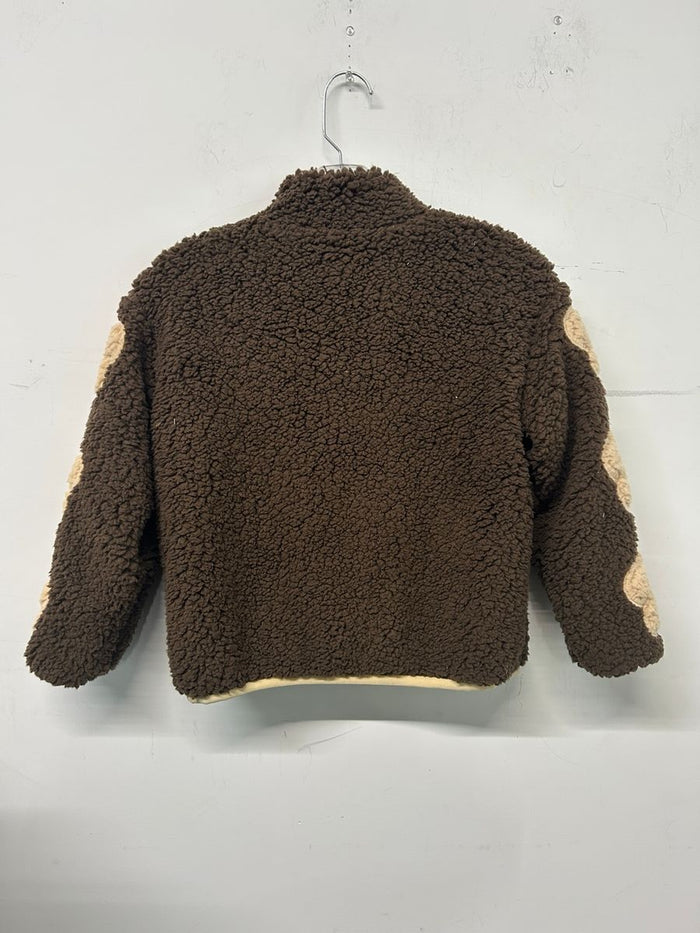 LOVE DAISY SHERPA JACKET WITH DAISY SLEEVE DETAIL