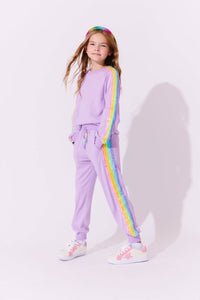 LOLA AND THE BOYS LAVENDER RAINBOW SEQUIN SET