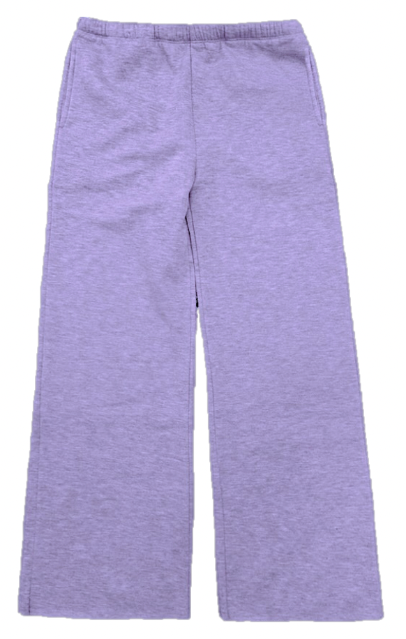 TWEEN CLOUD NARROW WIDE LEG RAW EDGE PANT VIOLET CRUSH