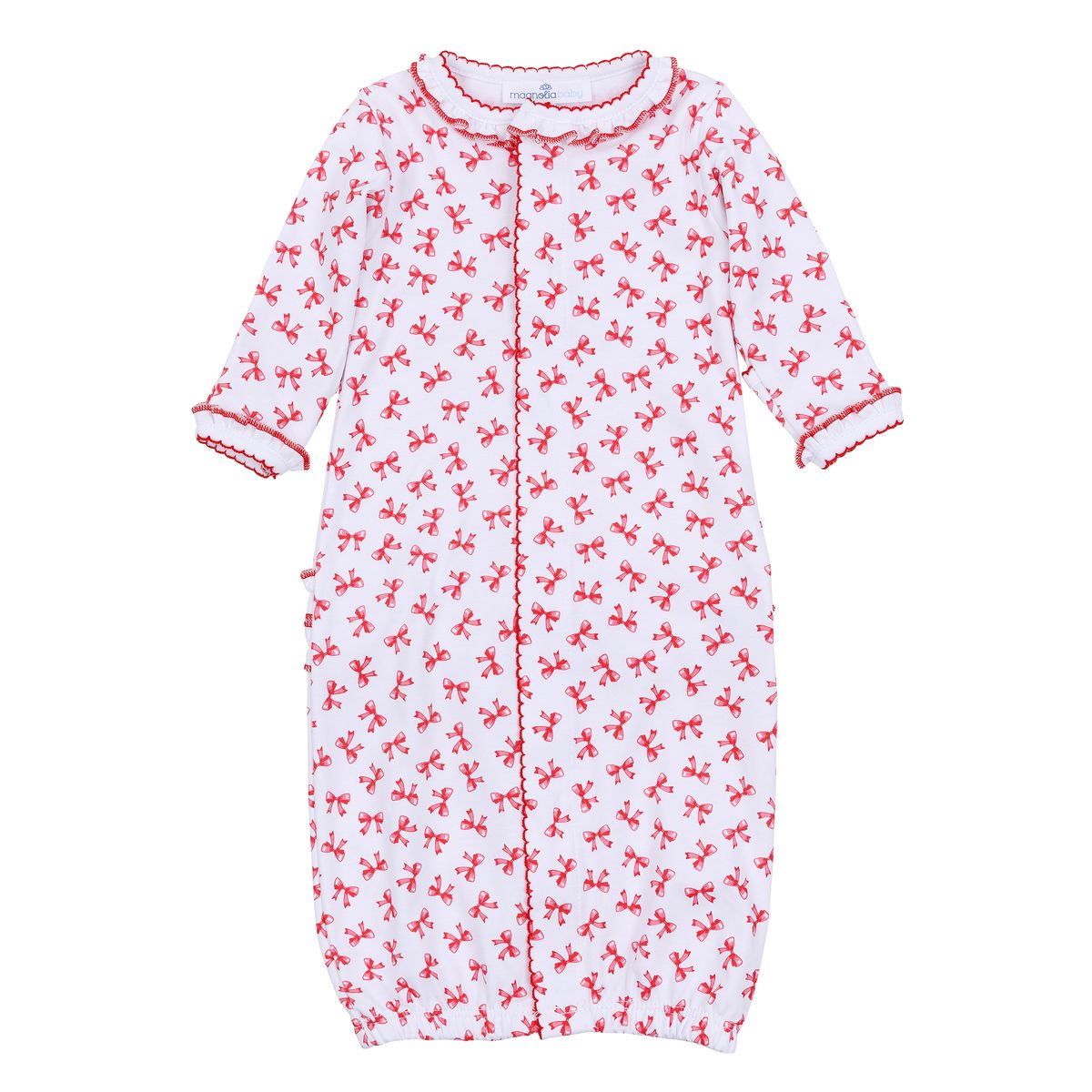MAGNOLIA BABY SCARLETT BOWS PRINTED RUFFLE CONVERTER