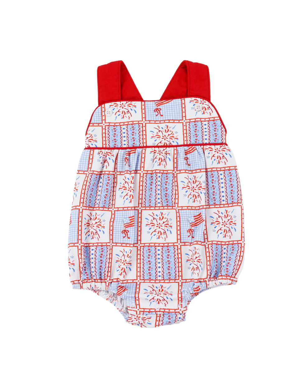 PATRIOTIC PATCHWORK SILAS SUNSUIT