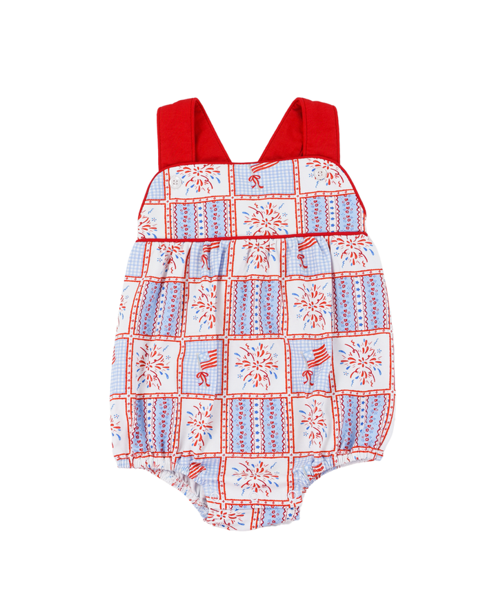 PATRIOTIC PATCHWORK SILAS SUNSUIT