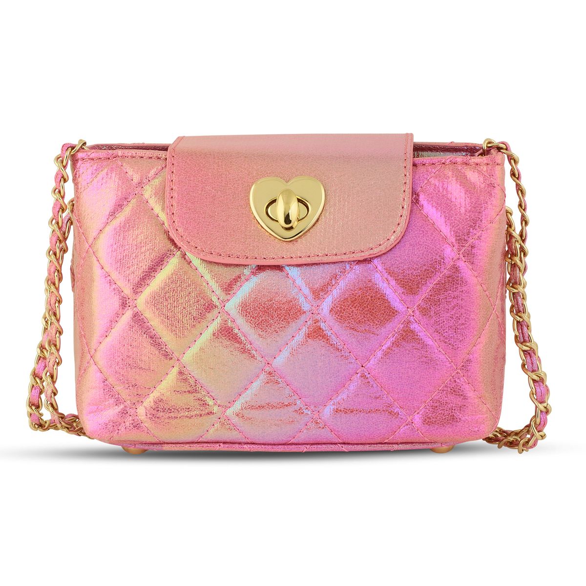 Paige Metallic Pink Purse