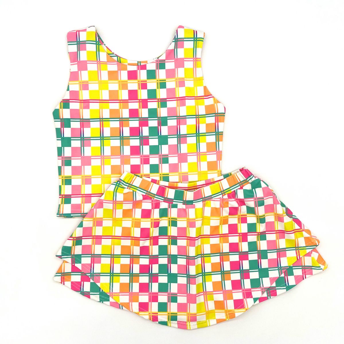 GEOMETRIC ATHELETIC SKIRT SET